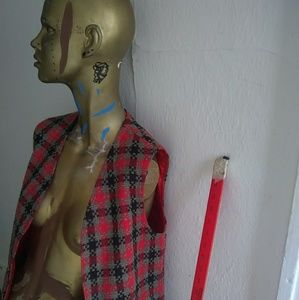 Vintage Plaid Casual Vest Coat